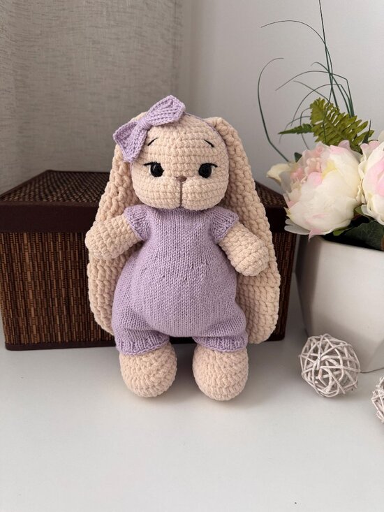 CrochetStudioByTina Other - Handmade Crochet Bunny Amigurumi Plush Toy, Soft Knit, Nursery Decor, Keepsake